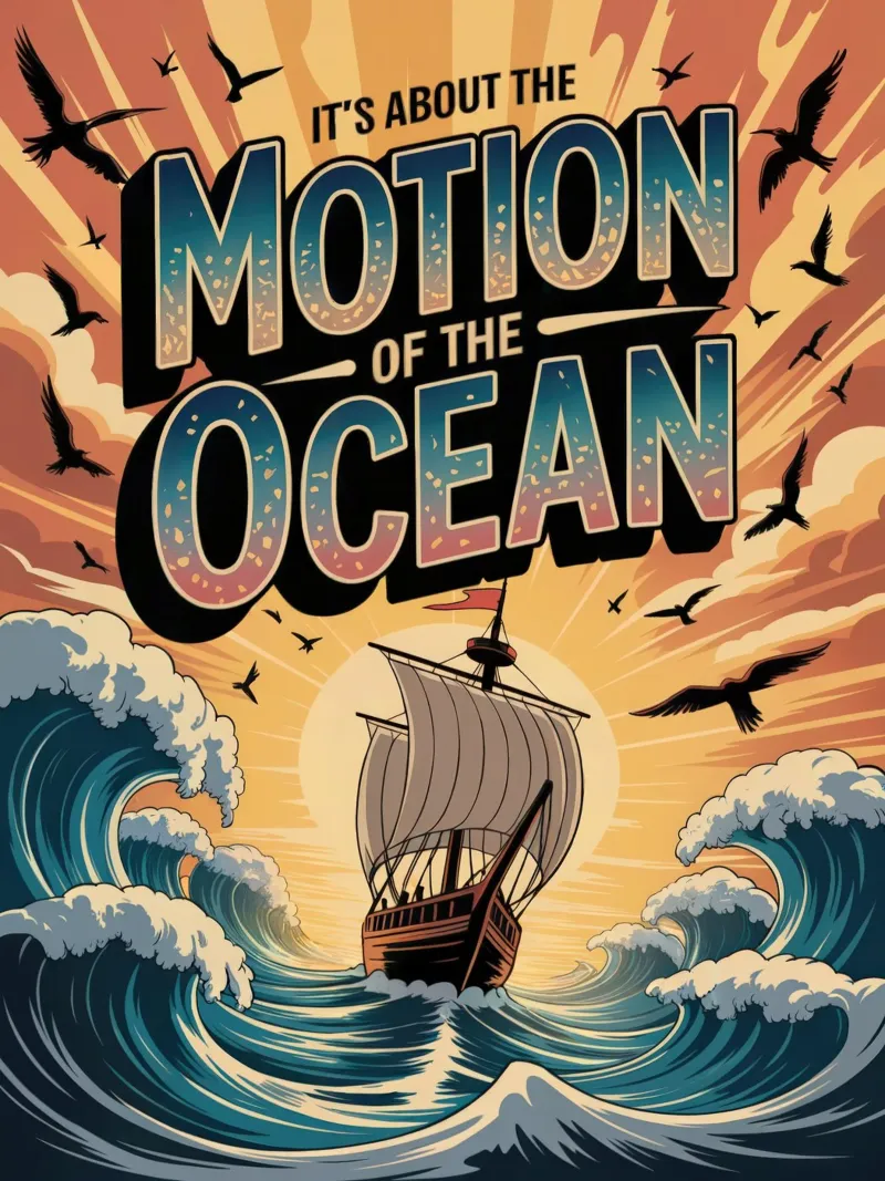 It's about the motion of the ocean poster con telaio in plastica da RB-Quotes
