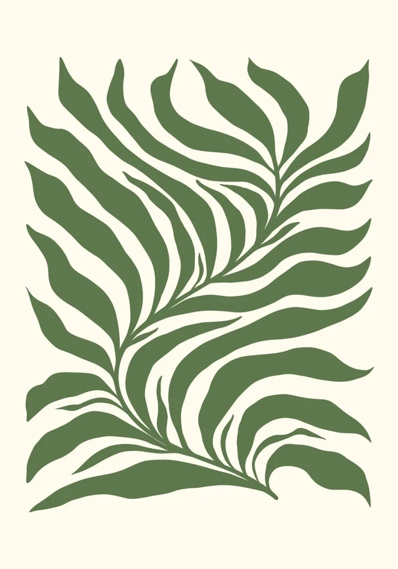 Matisse Inspired Jungle Leaf - Abstract Botanical Wall Art hahnemühle by ClubArt