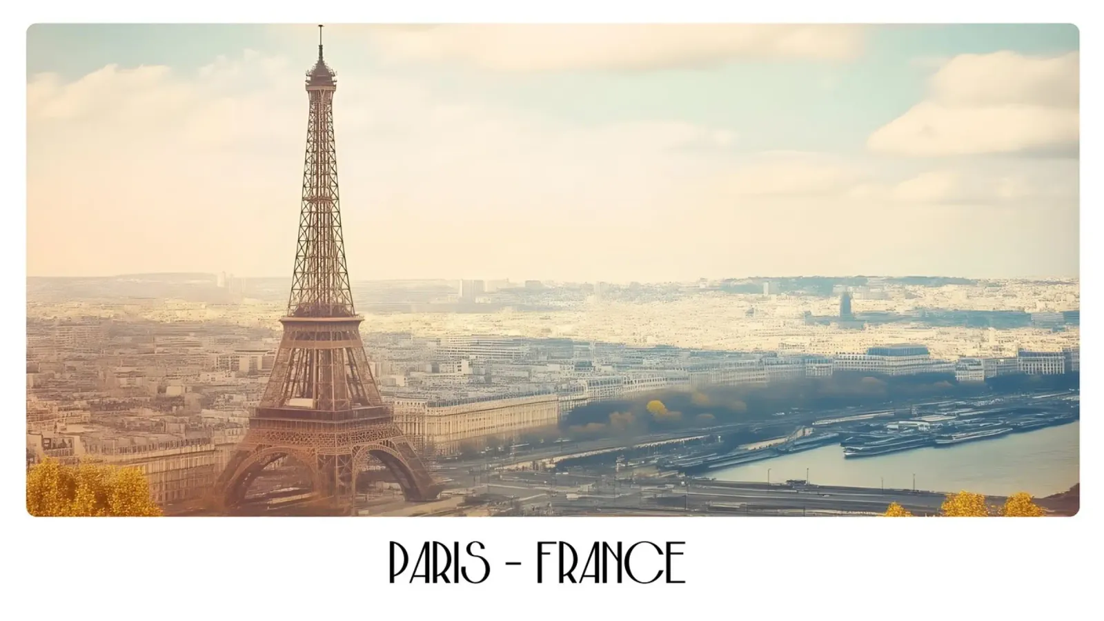Torre Eiffel Parigi Vintage - Paesaggio iconico della città francese pellicola backlit da ClubArt