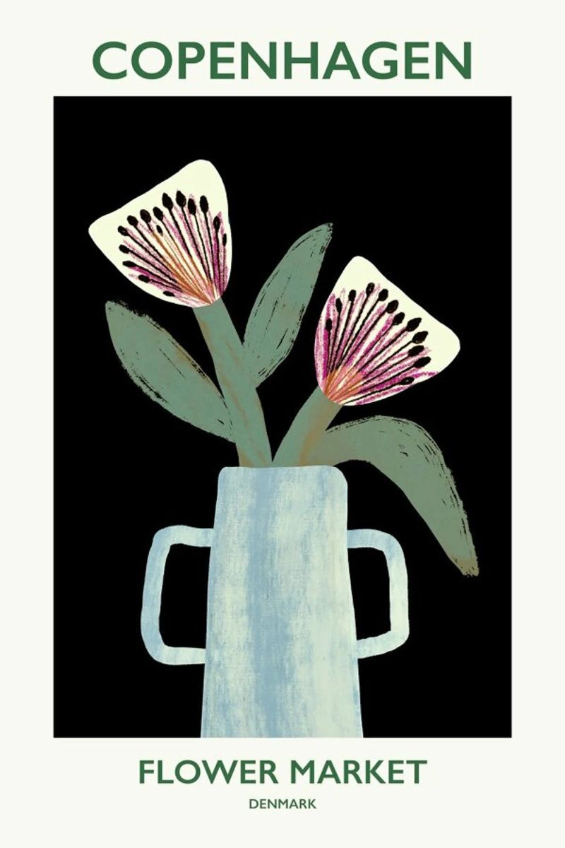 Copenhagen Flower Market poster by Pure