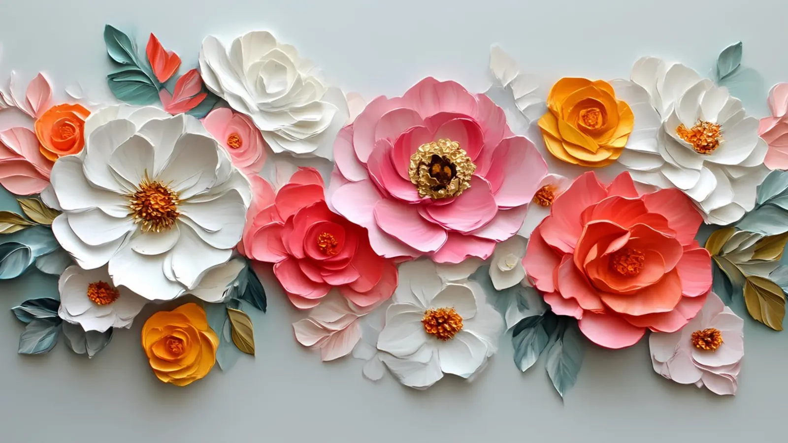 Giant Paper Flower Art - Textured Floral Wall Decor poster with aluminum frame by ClubArt