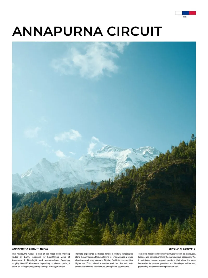 Annapurna III: Typography pellicola backlit da FujiType