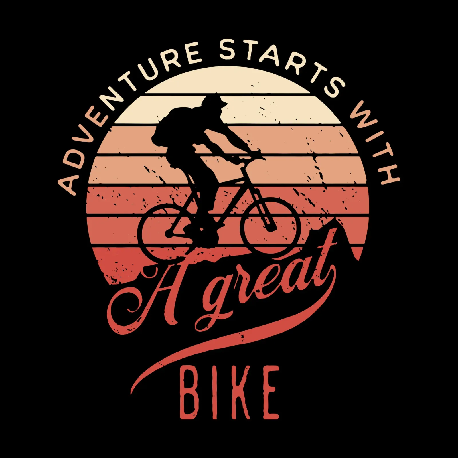 L'avventura inizia con una grande bicicletta poster da Gunawan Rb