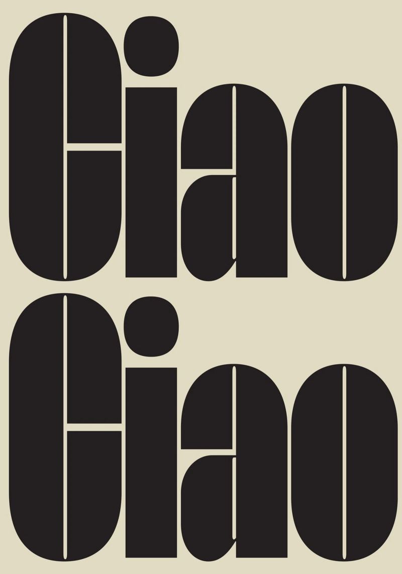 CIAO CIAO poster con marco de aluminio de studio salü
