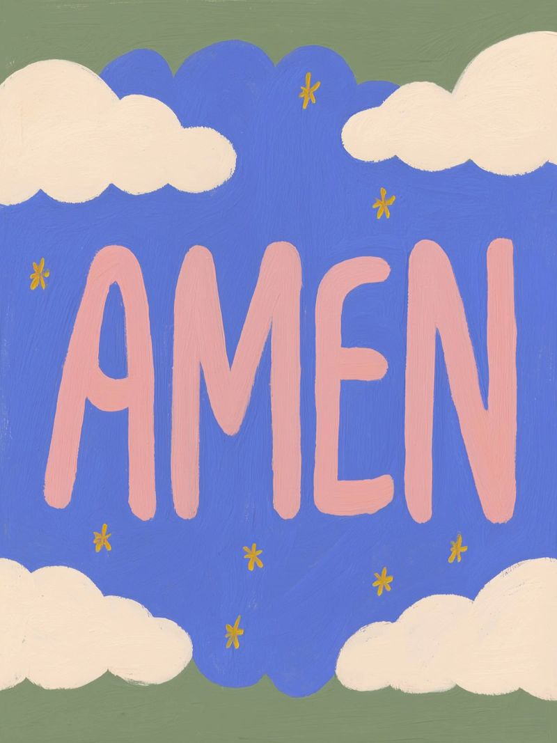 Amen, Gebet mit Sternchen Poster von Carinaprint