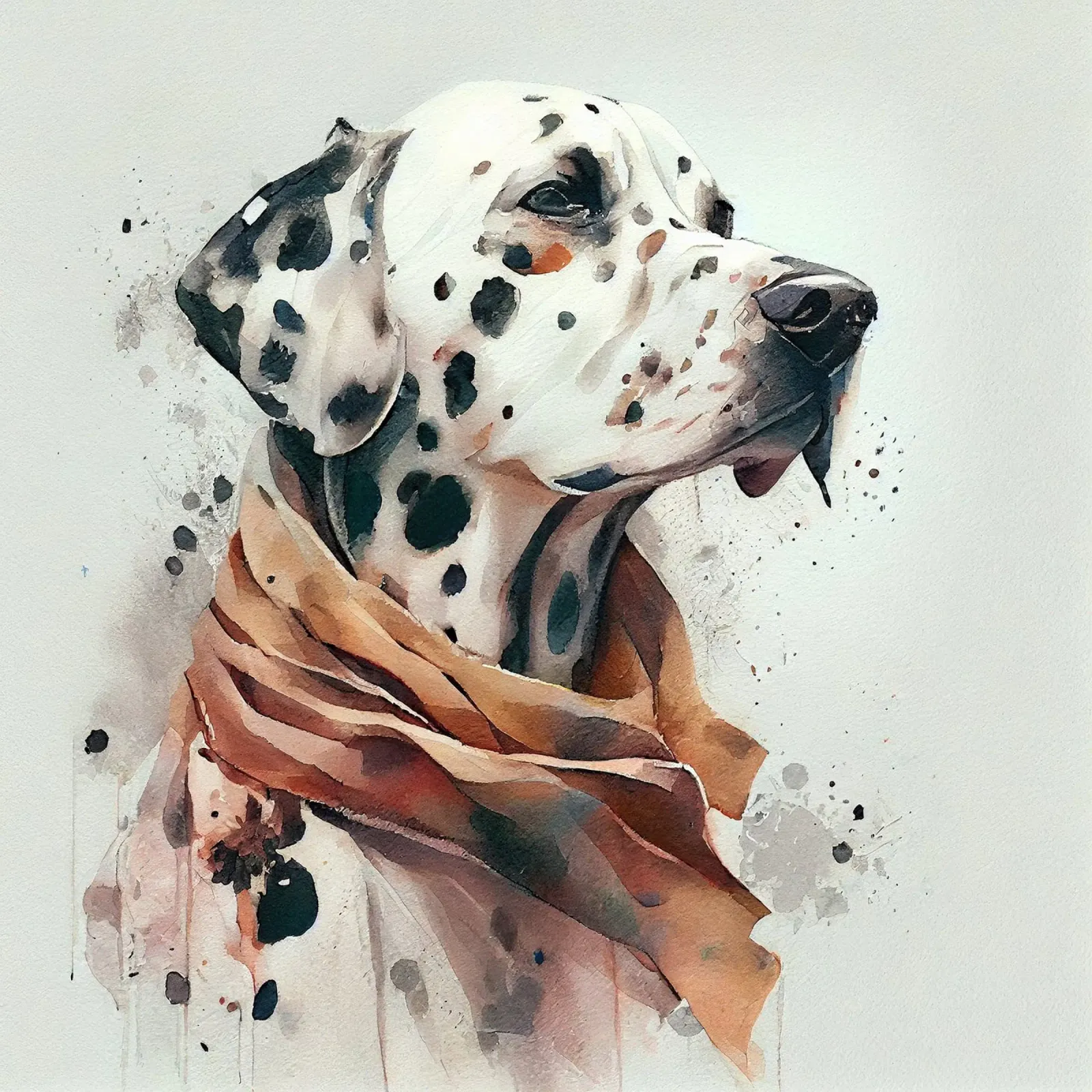 Cane dalmata ad acquerello pellicola backlit da Chromatic Fusion Studio