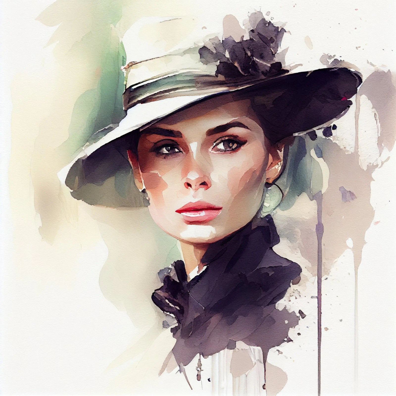 Watercolor Elegant Woman poster by Chromatic Fusion Studio