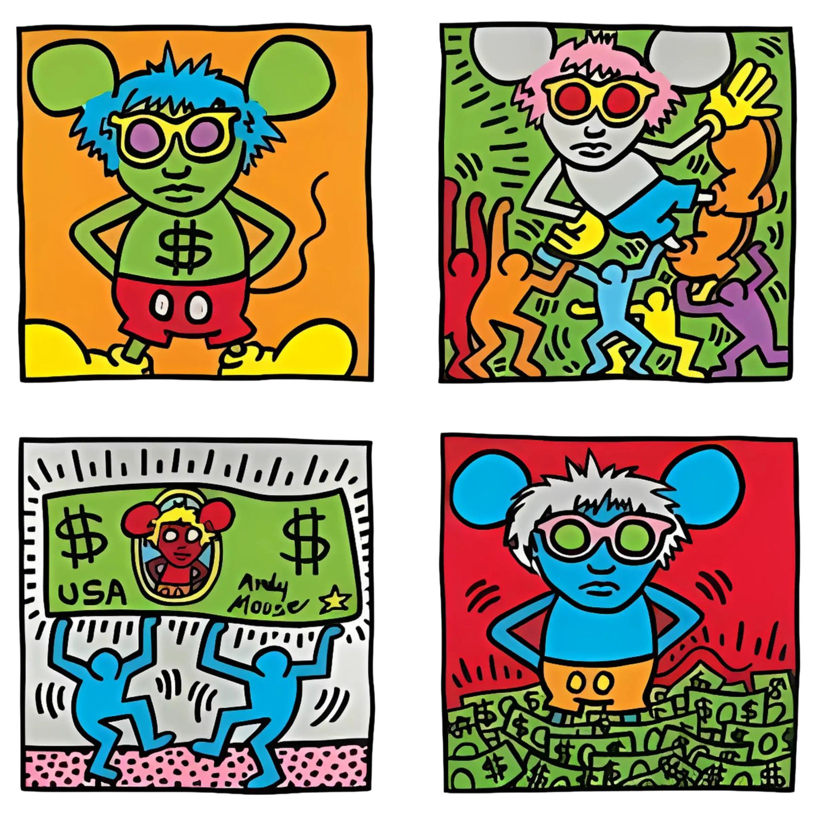 Andy Mouse di Keith Haring pellicola backlit da tokovictory