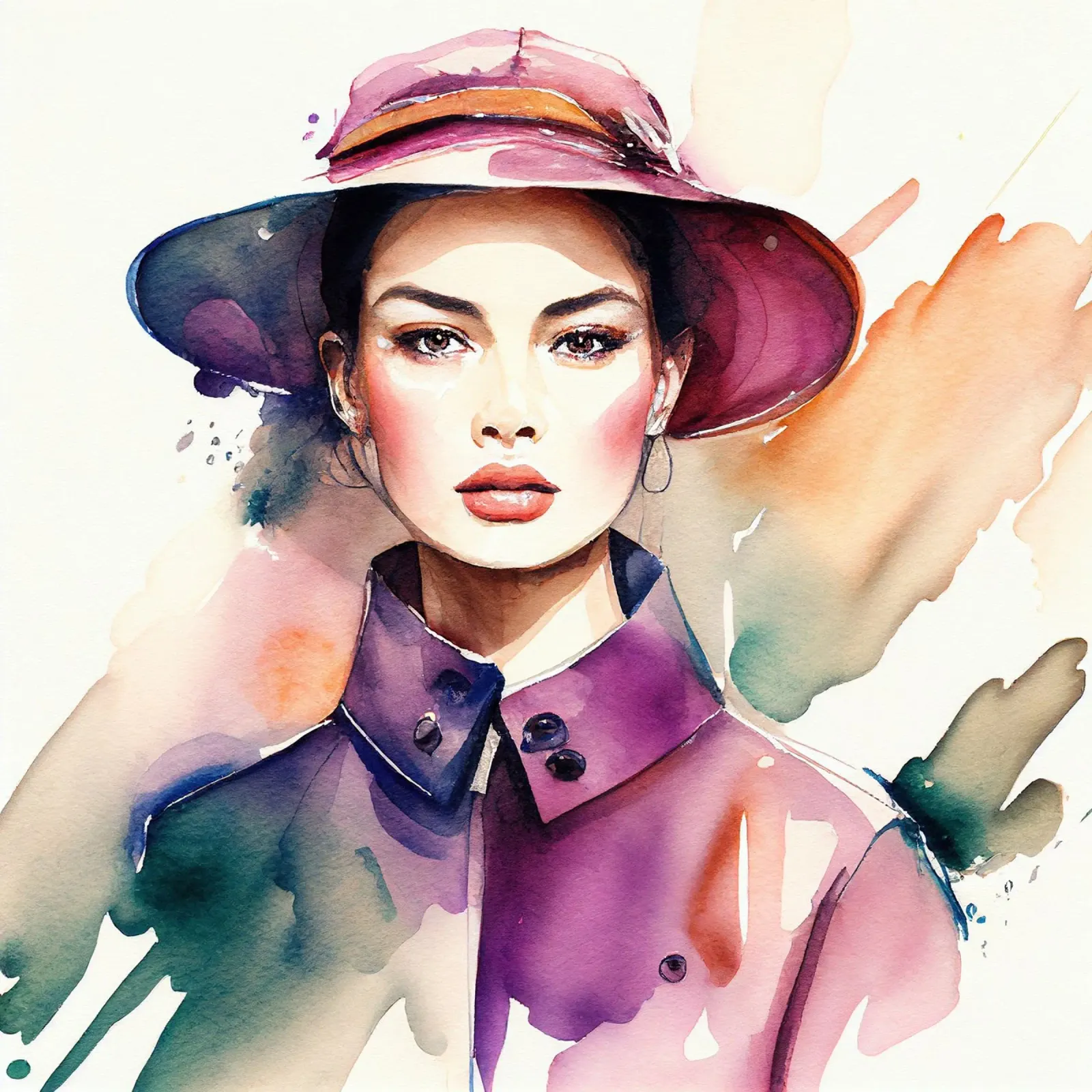 Acquerello Moda Donna pellicola backlit da Chromatic Fusion Studio
