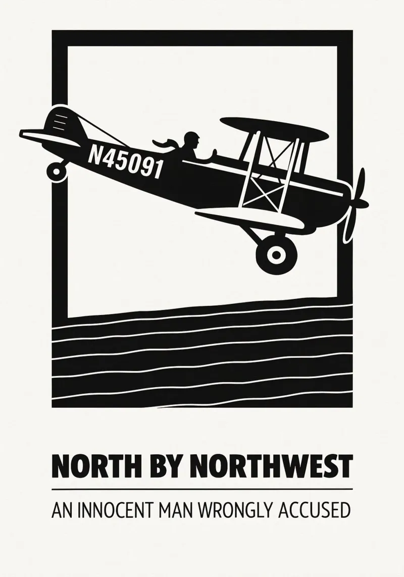 North By Northwest Print pellicola backlit da MoviesArt