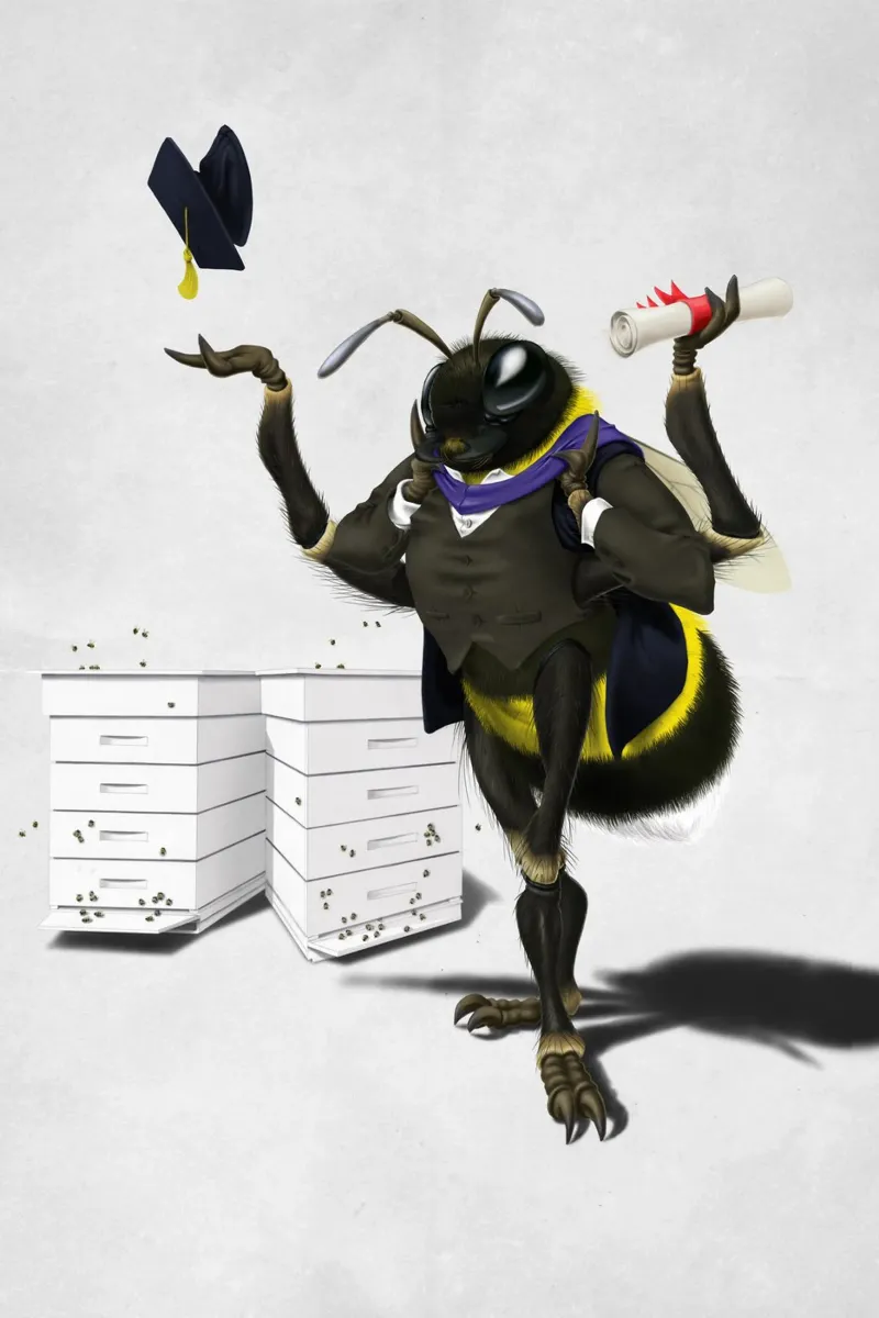 To Bee or Not to Bee (Wordless) pellicola backlit da Rob Art | Illustration