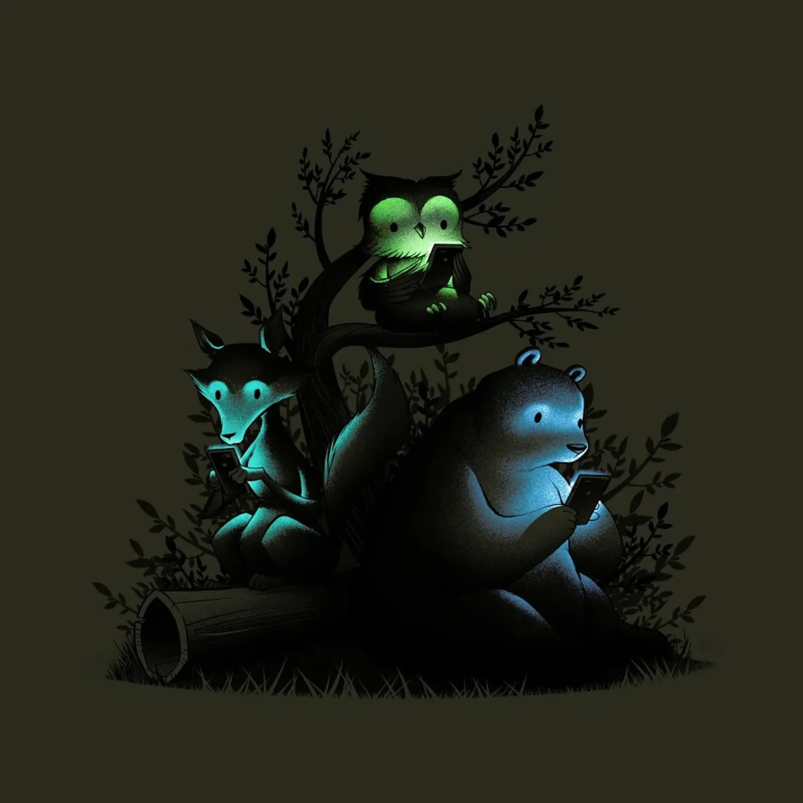 Connecting With The Forest Animals Using Phones poster da Tobe Fonseca