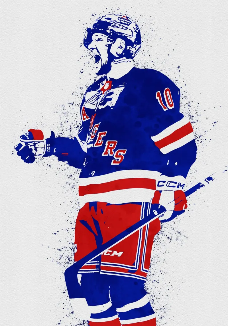 Artemi Panarin poster con telaio in legno da tenten