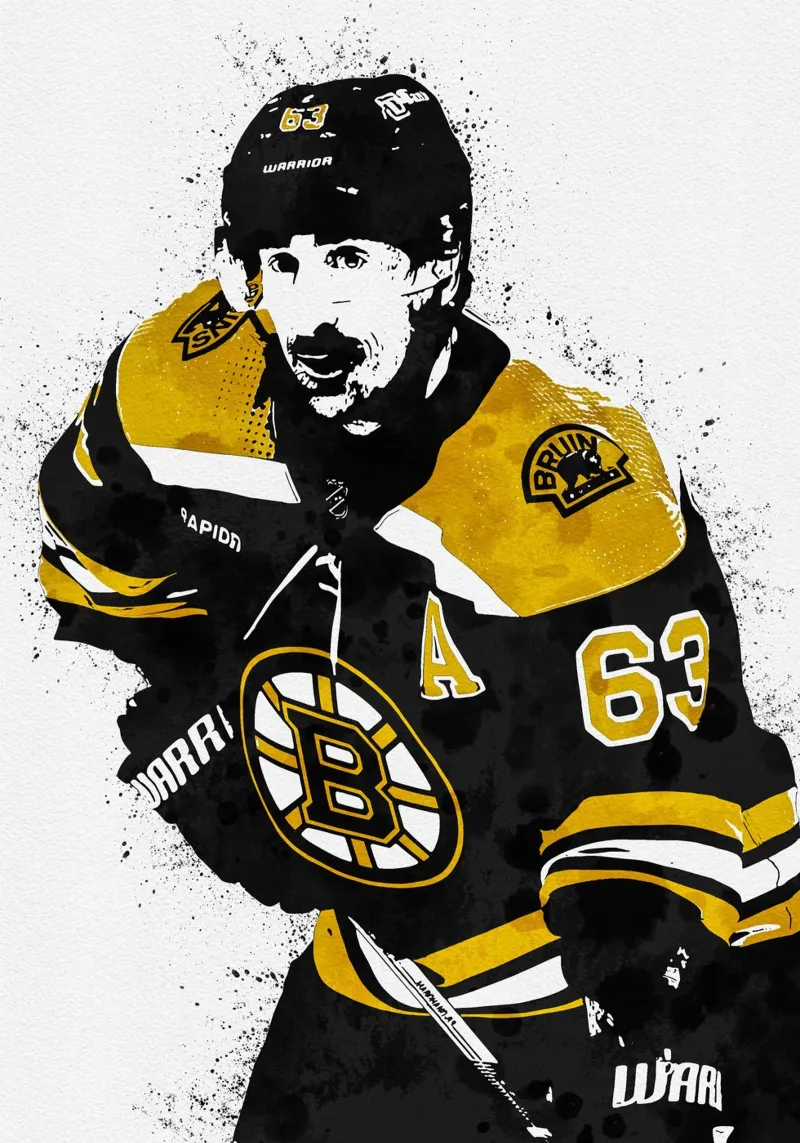 Brad Marchand Boston Bruins pellicola backlit da tenten