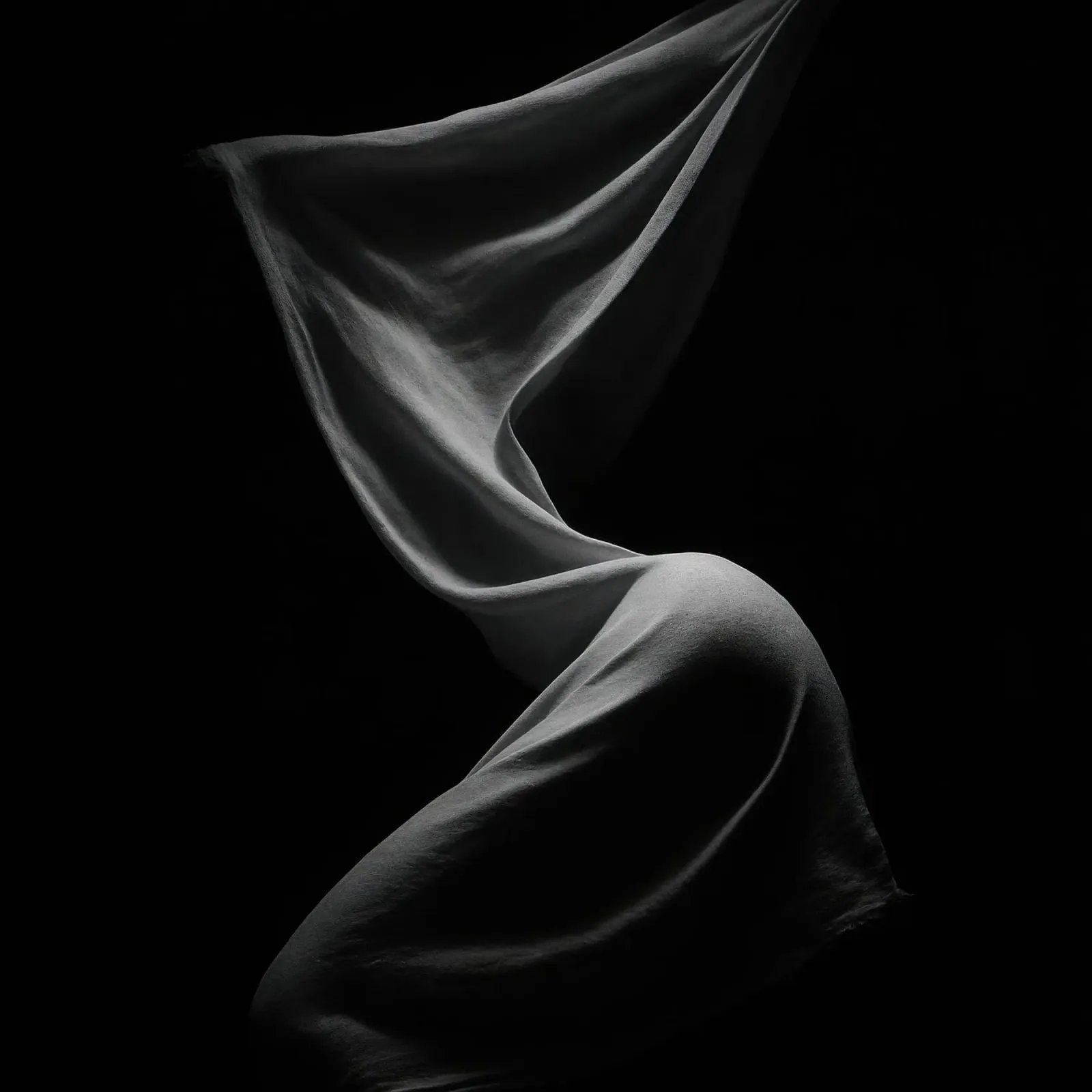 Danse du drapé - Tessuto sospeso pellicola backlit da Black & White
