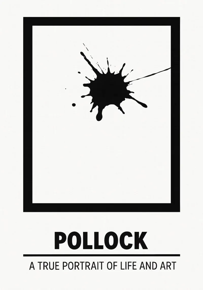 Pollock Print poster con marco de madera de MoviesArt