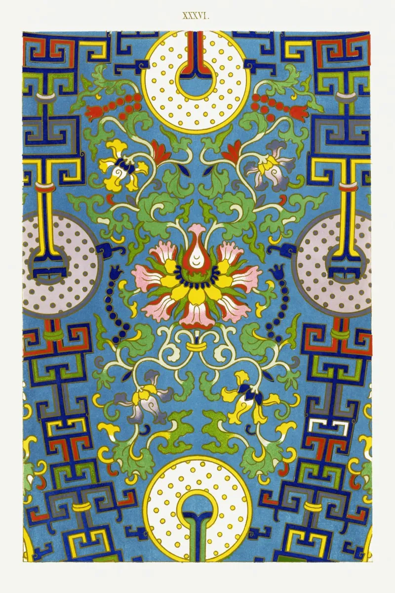 Owen Jones - Antiguo ornamento chino con discos bi hahnemühle de ClubArt