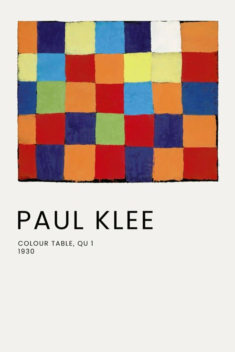Klee - Colour Table, Qu 1 carta hahnemühle da Vintage by JUNIQE