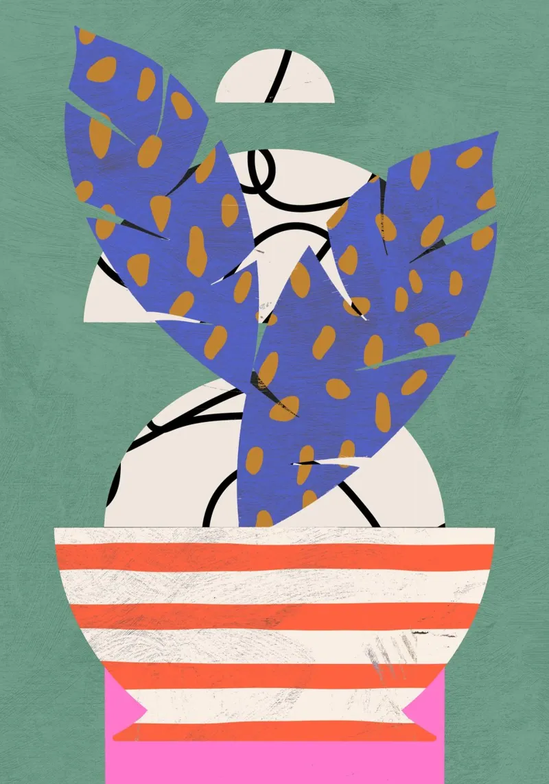 Pottery Poem No 12 poster con telaio in alluminio da treechild