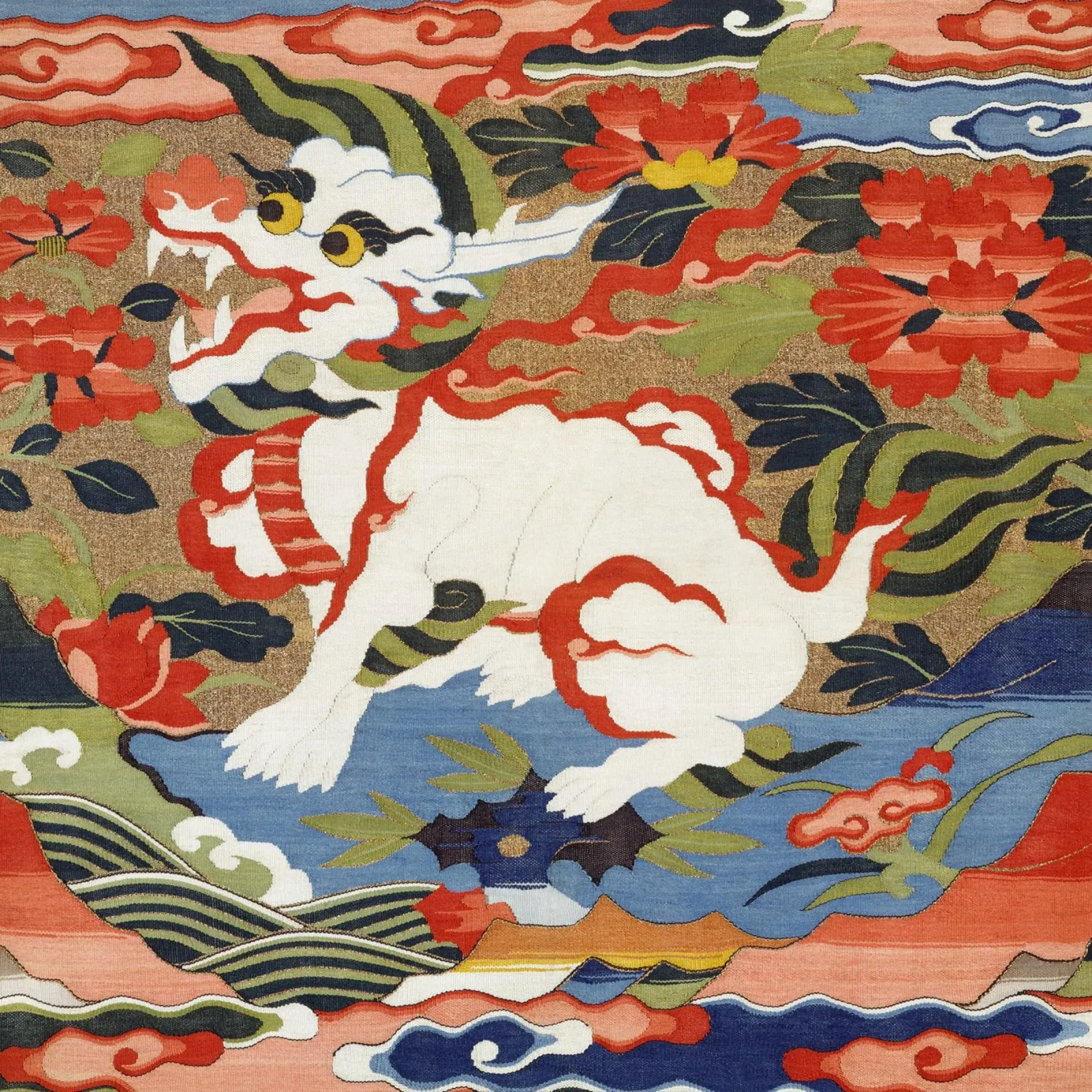 Insignia de rango de la dinastía Ming - Impresión artística de animales mitológicos lienzo con Marco flotante de ClubArt