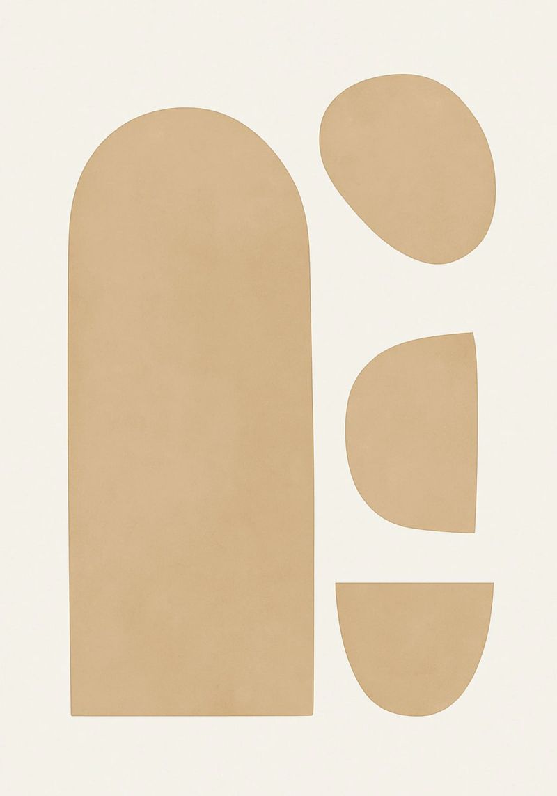 Neutral Geometric Forms Leinwand von Mosaic Dialogue