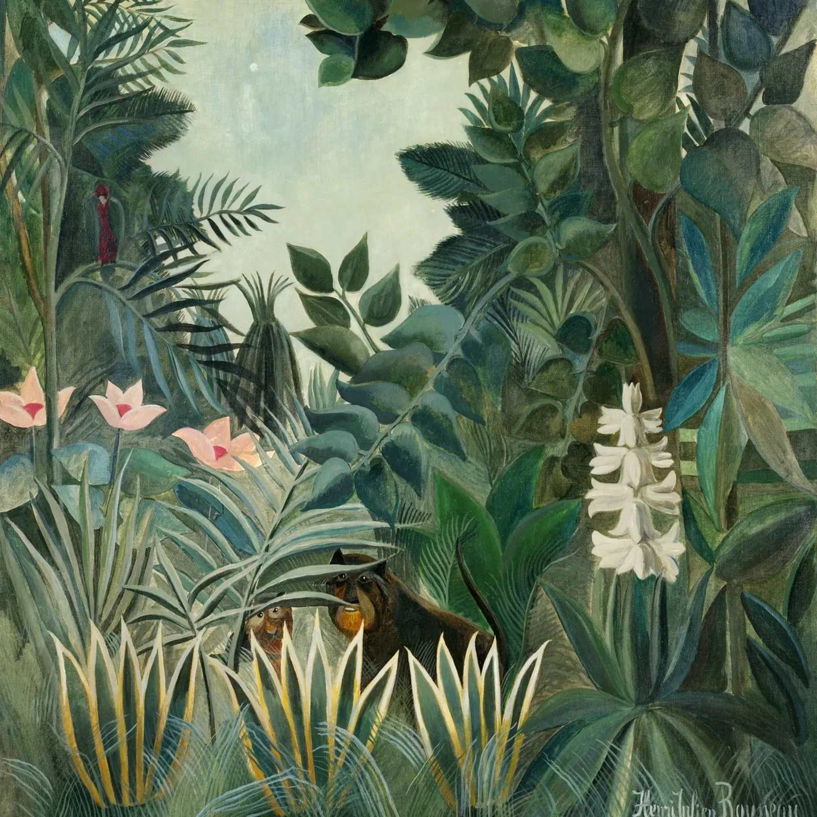 Henri Rousseau - Der äquatoriale Dschungel (1909) Hahnemühle von Wirla