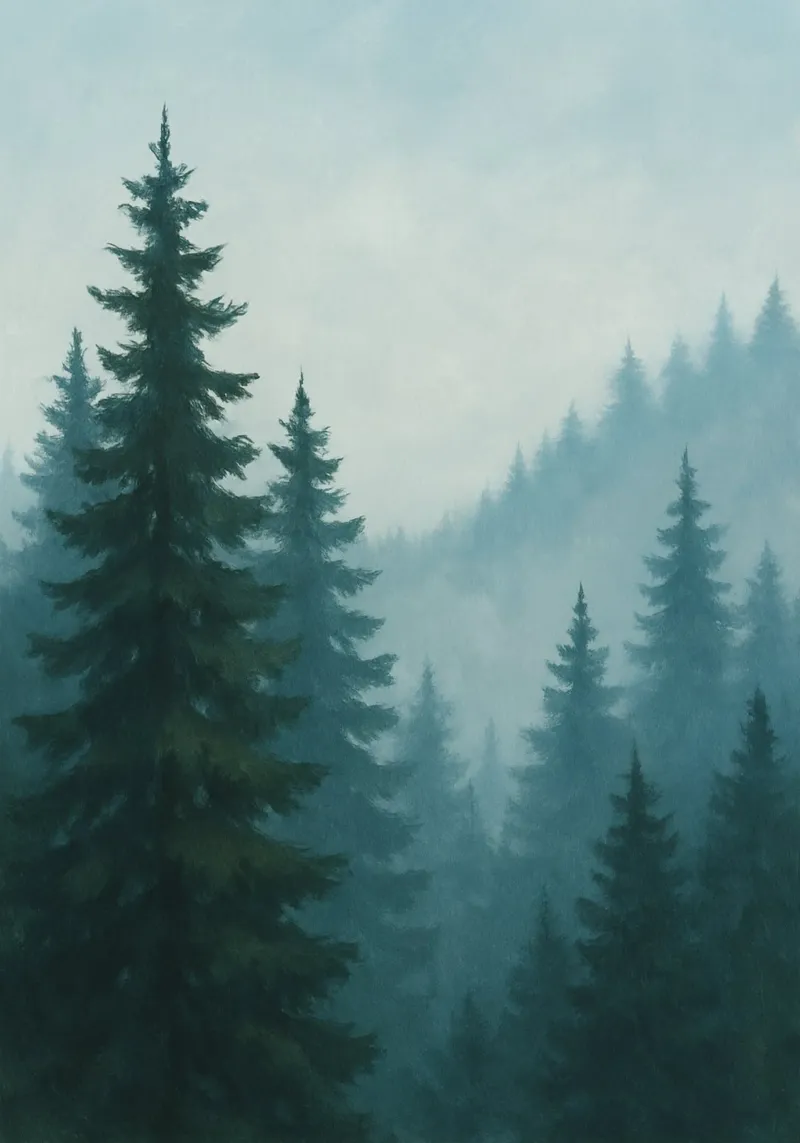 Misty Evergreen Silence pannello forex da Mosaic Dialogue