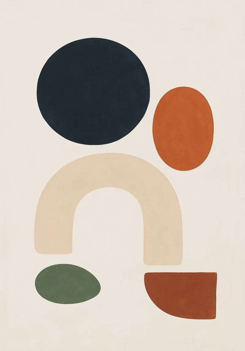 Earthy Abstract Composition carta hahnemühle da Mosaic Dialogue