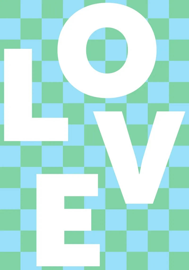 LOVE Poster mit Kunststoffrahmen von studio salü