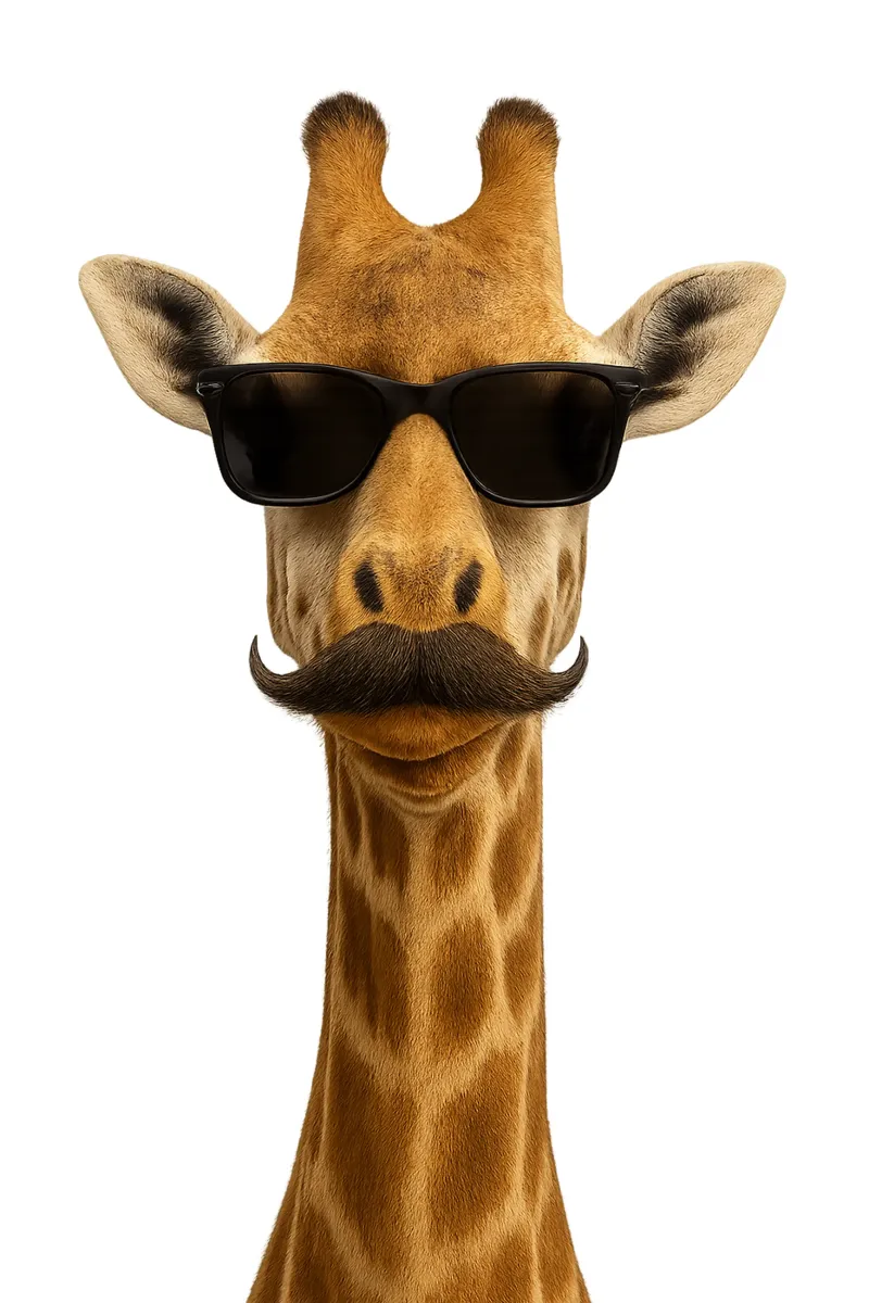 Giraffa Cool - Atteggiamento con altitudine pellicola backlit da So Cute Land - Affiches et posters