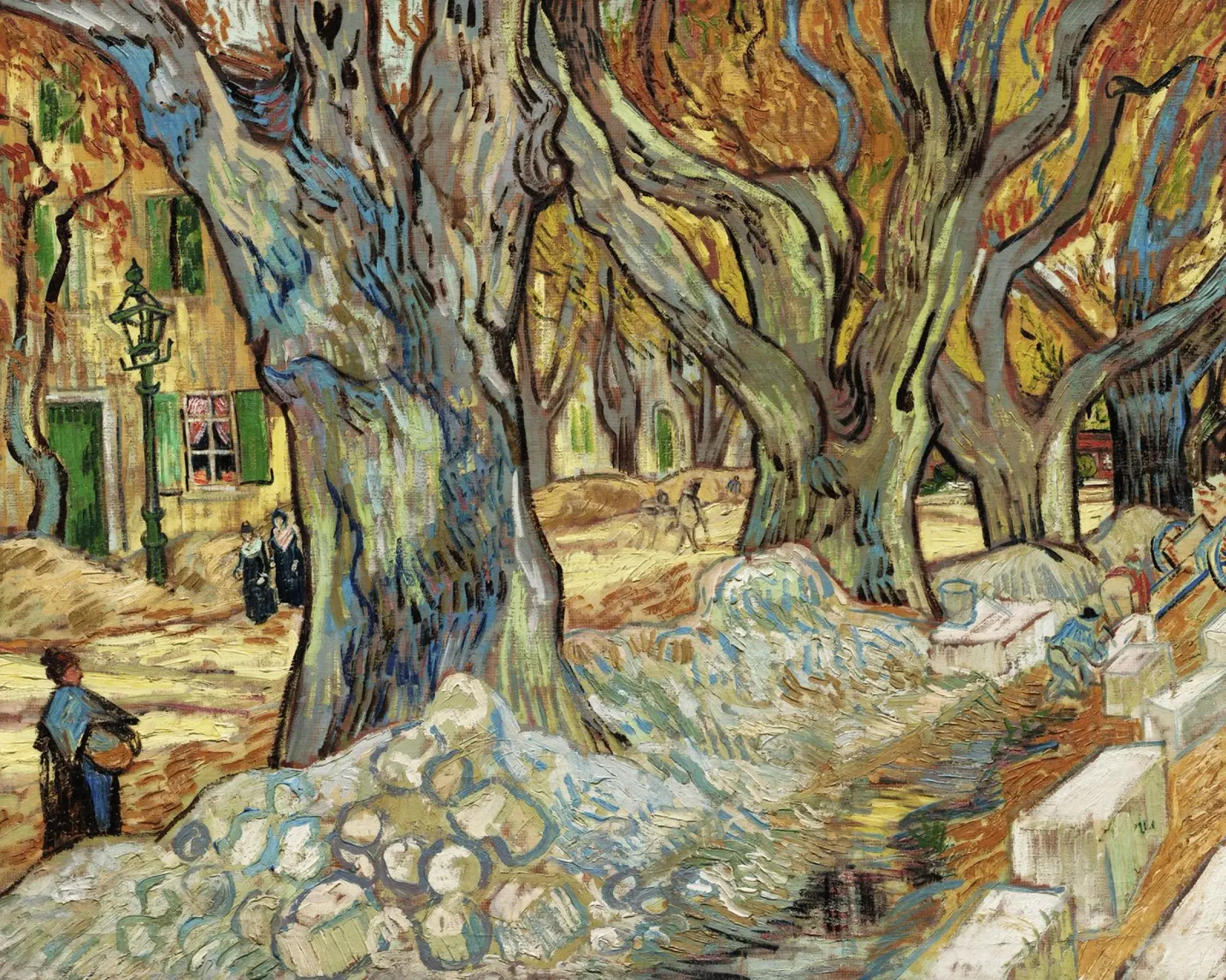 "I grandi alberi di Platano" di Vincent van Gogh pellicola backlit da Van Gogh Prints