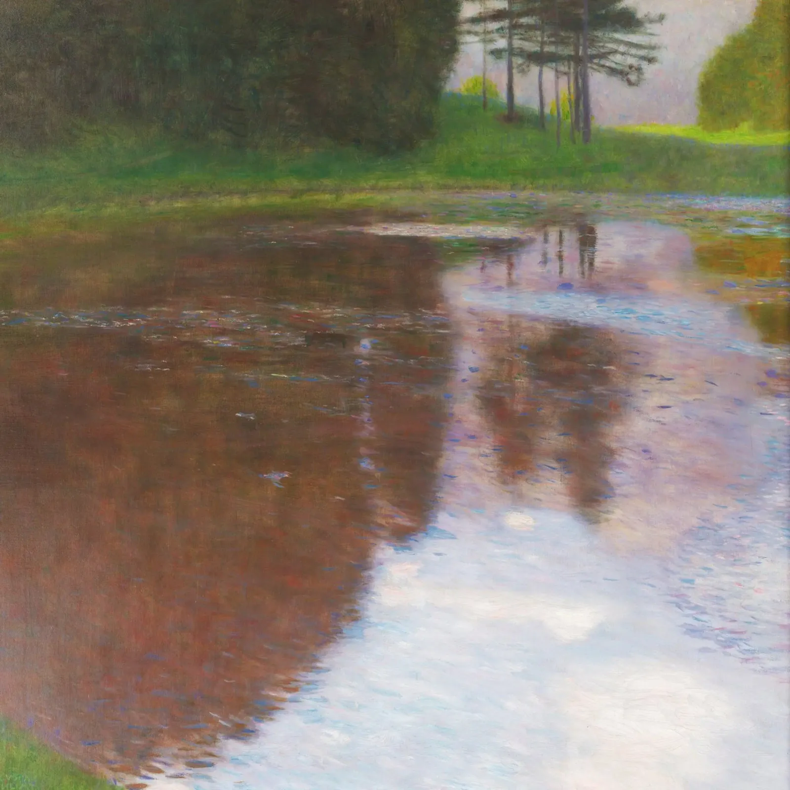 "Una mattina in riva allo stagno" di Gustav Klimt pellicola backlit da Gustav Klimt ART Prints