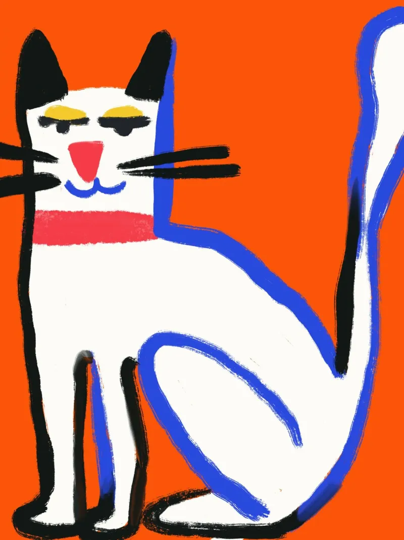 Chat bleu poster de Little Dean