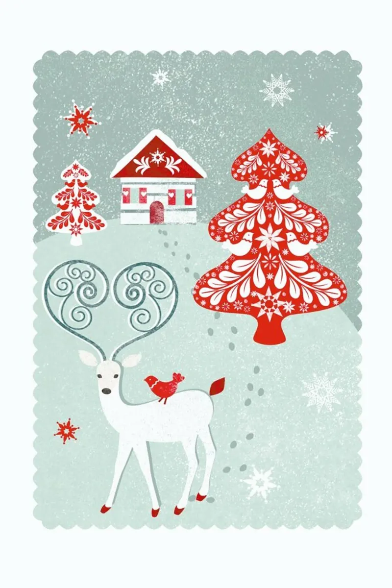 Scandi Christmas pellicola backlit da Catherine Aguilar