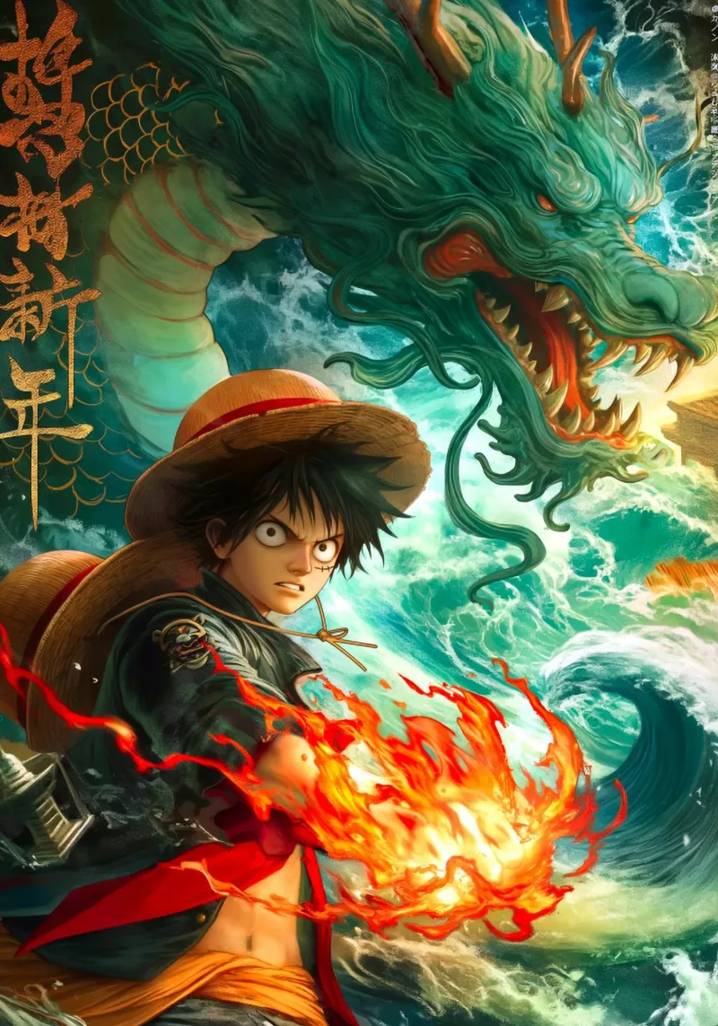 Monkey D Luffy One Piece pellicola backlit da Fleur de Lys