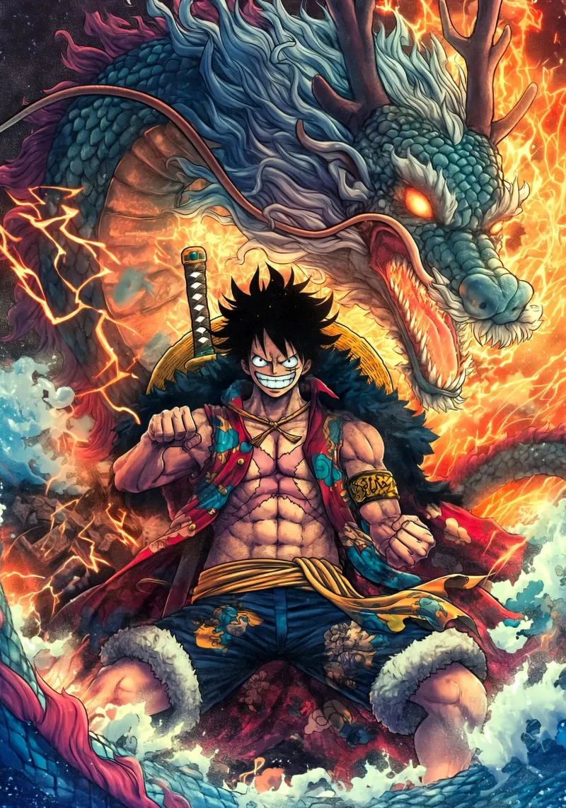 Monkey D Luffy One Piece pellicola backlit da Fleur de Lys