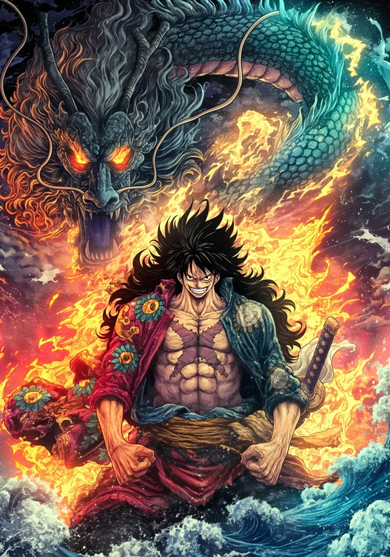 Monkey D Luffy One Piece pellicola backlit da Fleur de Lys