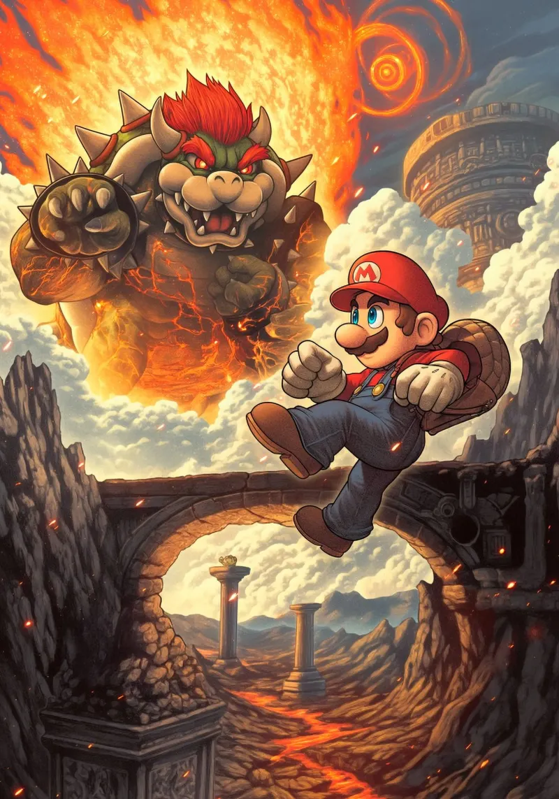 Super Mario alluminio dibond da Fleur de Lys