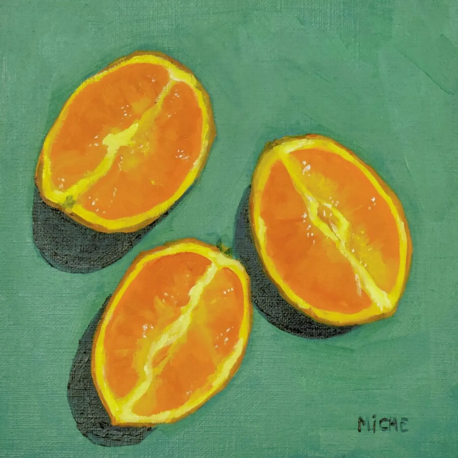 Orange Slices poster con telaio in plastica da Miche Watkins