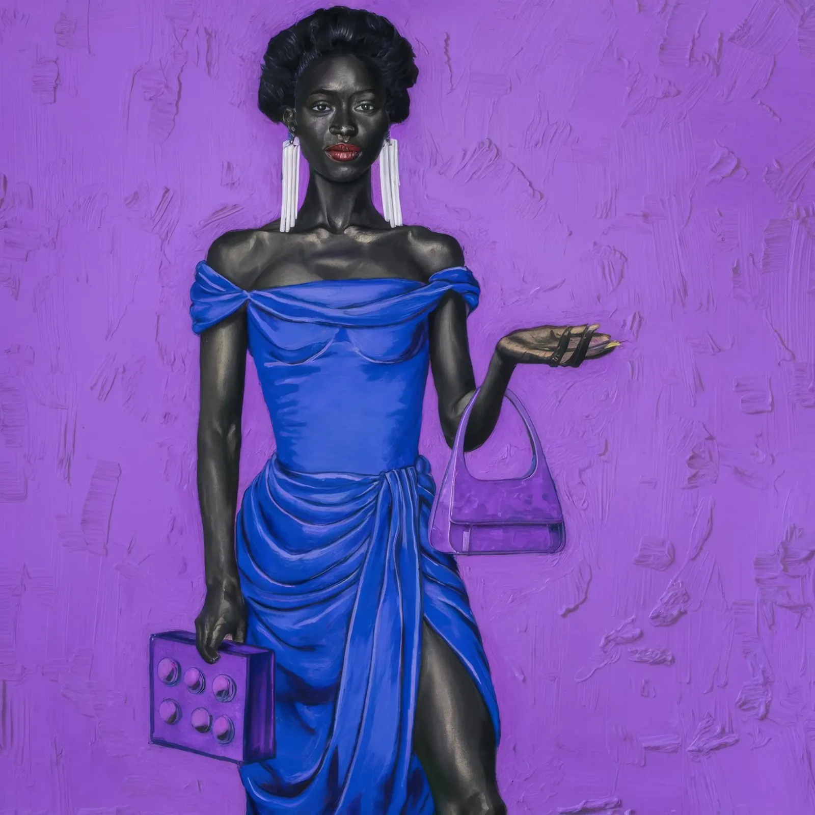 Eleganza blu e graziosa poster con telaio in alluminio da Ebony Carpenter