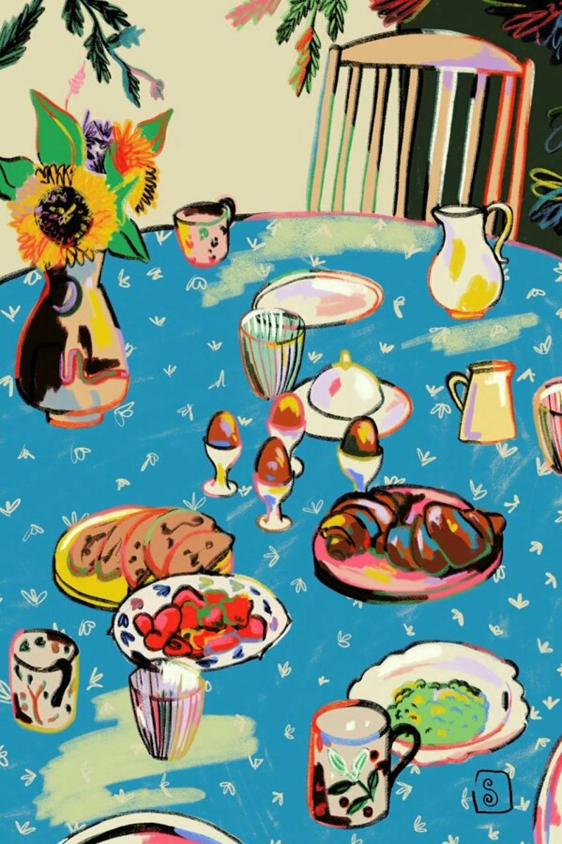Autumn Breakfast poster by Sandra Poliakov