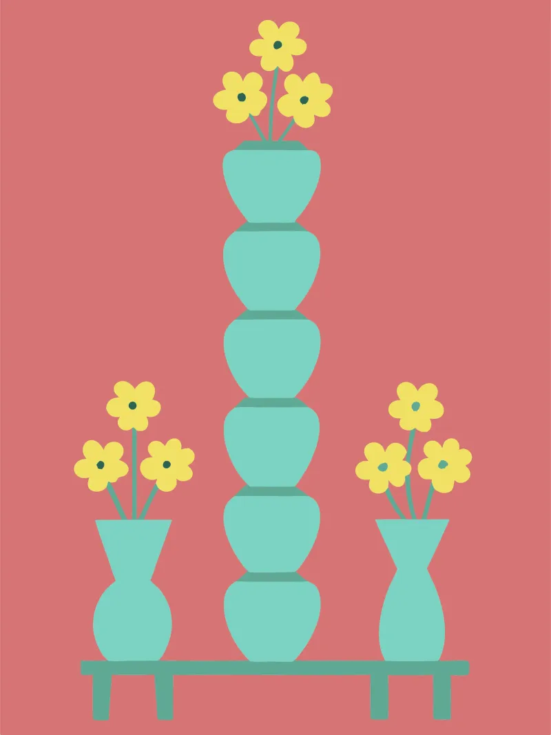 Blumenvase Alu-Dibond von TRENDY POSTER SHOP