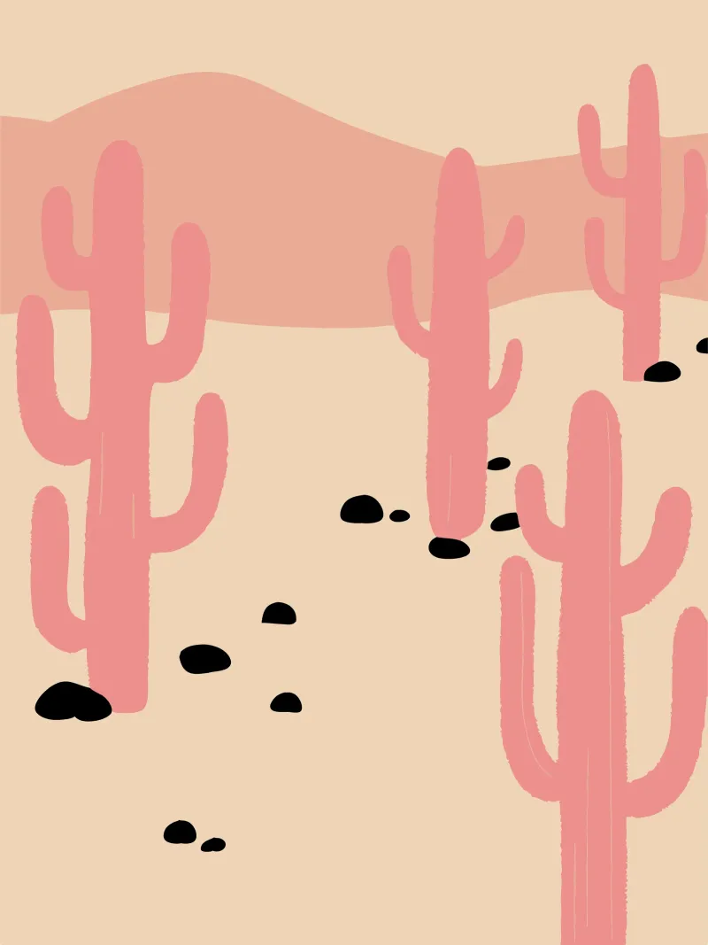 Cactus del deserto pellicola backlit da TRENDY POSTER SHOP