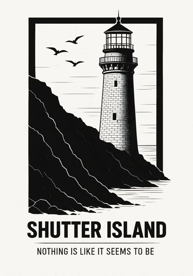 Shutter Island Print carta hahnemühle da MoviesArt