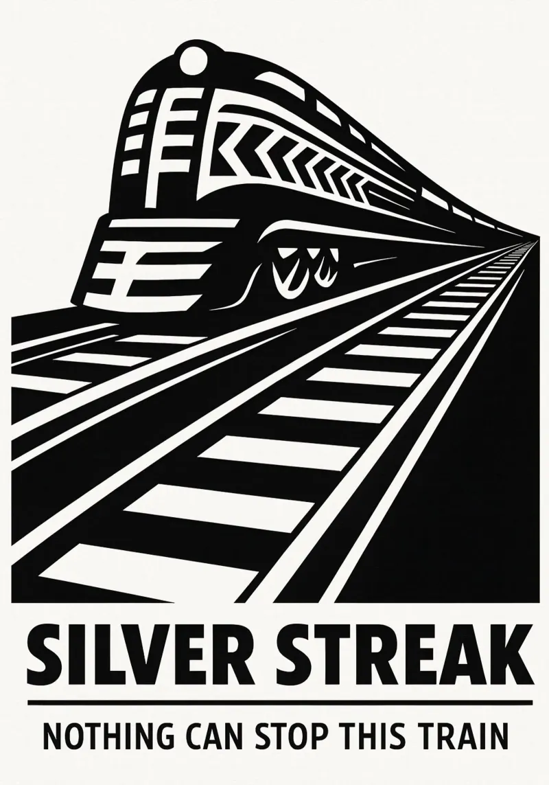 Silver Streak Print carta hahnemühle da MoviesArt