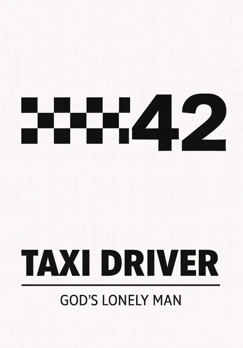 Taxi Driver Print pellicola backlit da MoviesArt