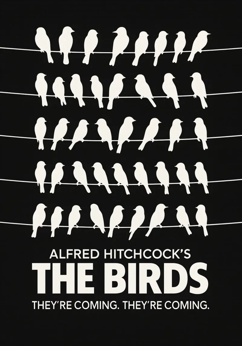 The Birds Print pellicola backlit da MoviesArt