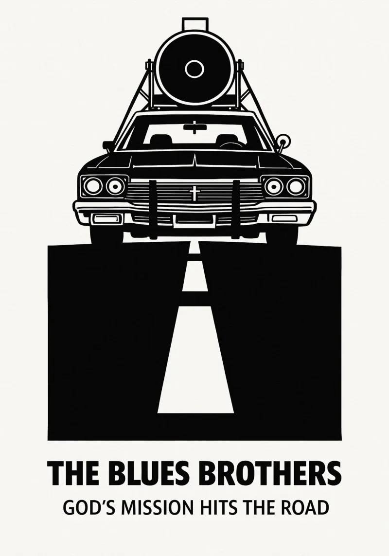 The Blues Brothers Print carta hahnemühle da MoviesArt