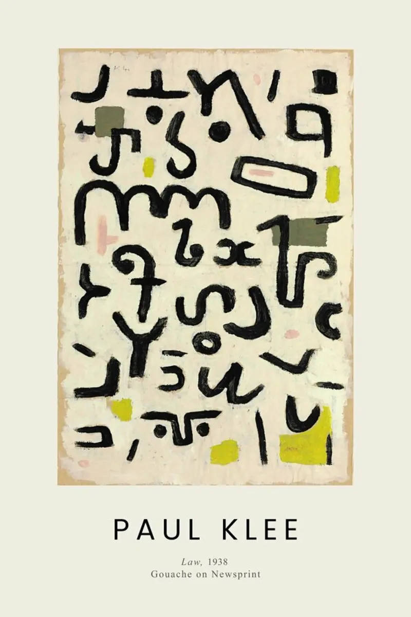 Klee - Law poster with wooden frame by Vintage by JUNIQE
