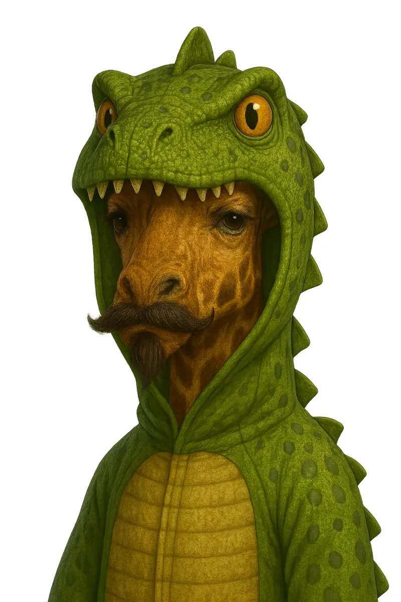 Giraffa T-Rex - Poster Dino a Brooklyn pellicola backlit da So Cute Land - Affiches et posters